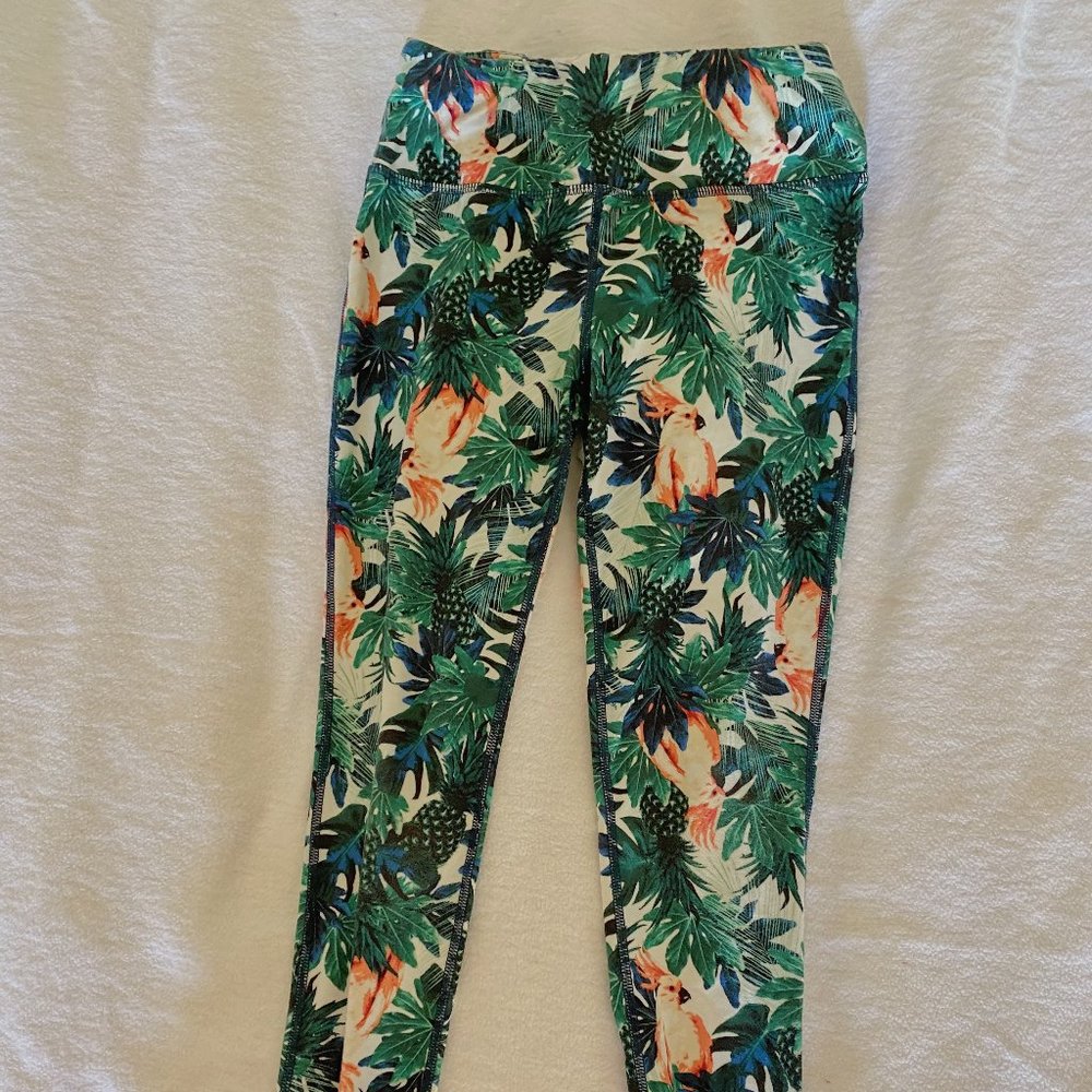 Sweaty Betty soft tropical print leggings